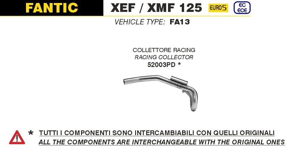 52003PD-Arrow Krümmer FANTIC MOTOR XEF / XMF 125 23-