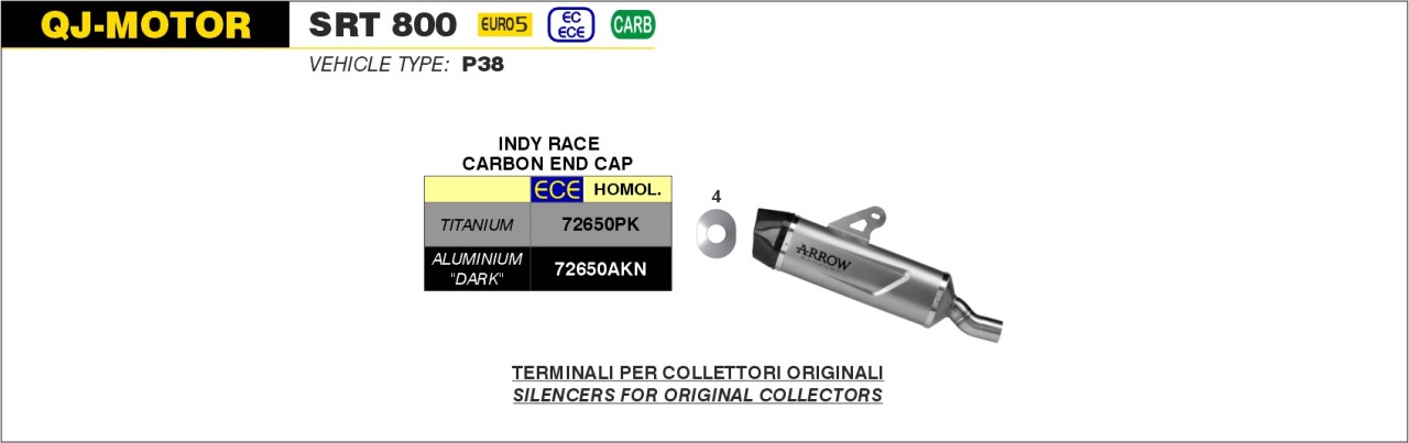 ARROW Indy-Race Titan QJ MOTOR SRT 800 23-24