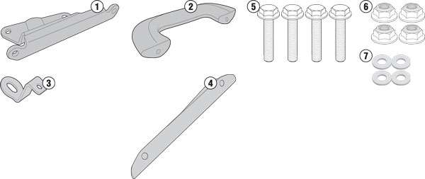 Montagekit für PLXR1132 Träger – Honda VFR 800 F