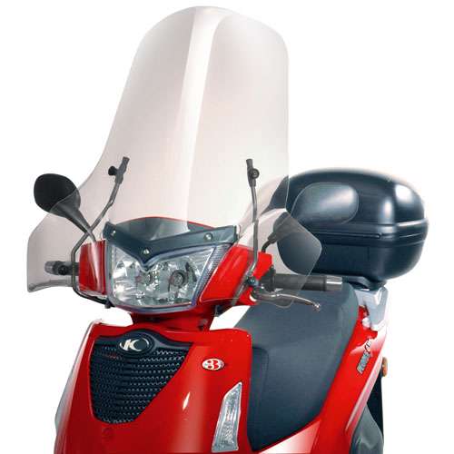 Windschild transparent, 640 mm hoch, 710 mm breit für Kymco People S 50-125-200, mit ABE